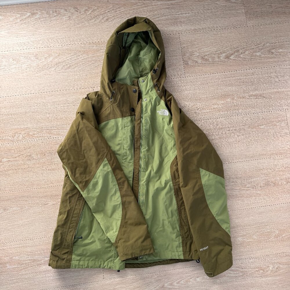 North Face Hooded 2 in 1 Jacket - Green, Women's Medium